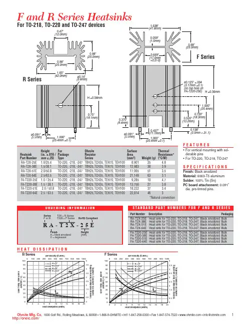 FA-T220-64E;RA-T2X-51E;RA-T2X-64E;FA-T220-25E;FA-T220-38E;中文规格书,Datasheet资料