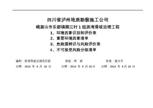 环境因素识别危险源辨识