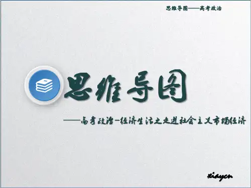 思维导图--高考政治-经济生活-第九课 走进社会主义市场经济