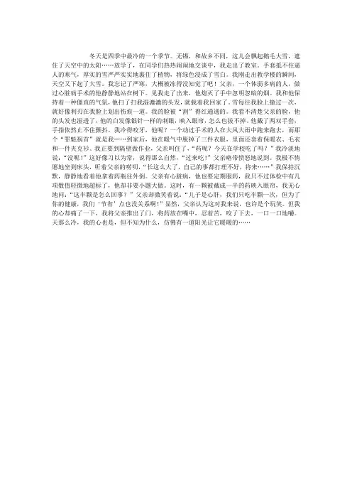 我心中的那一道阳光