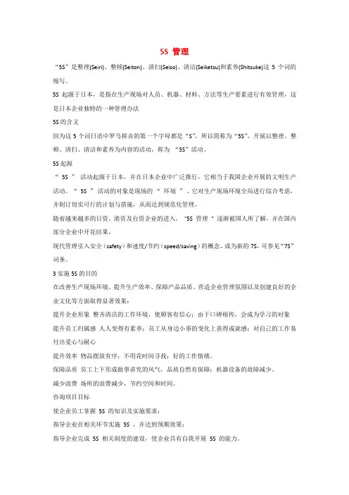 5S 管理的标准及流程
