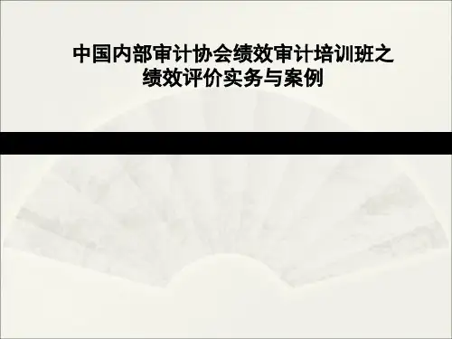 绩效审计实务与案例分析