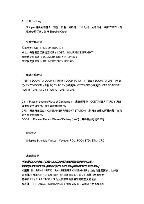 船务标准化操作流程201501