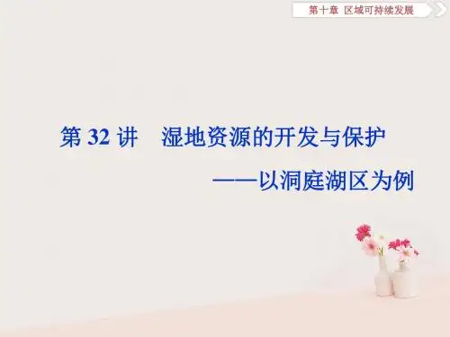 2019高考地理一轮复习第10章区域可持续发展第32讲湿地资源开发与保护——以洞庭湖区为例课件湘教版