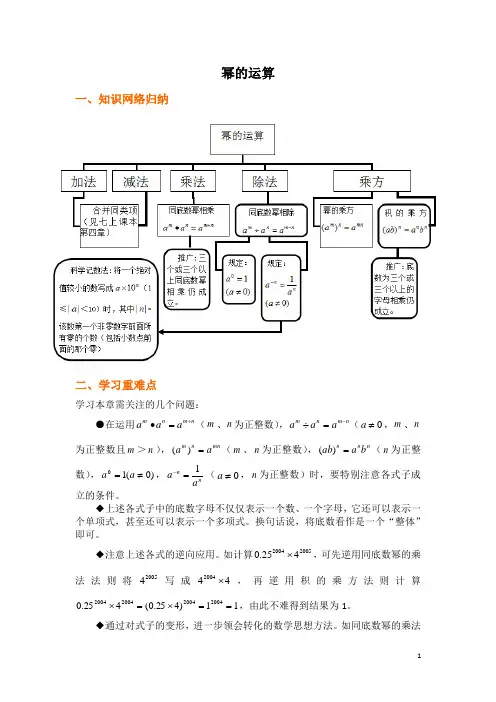 幂的运算教案 2