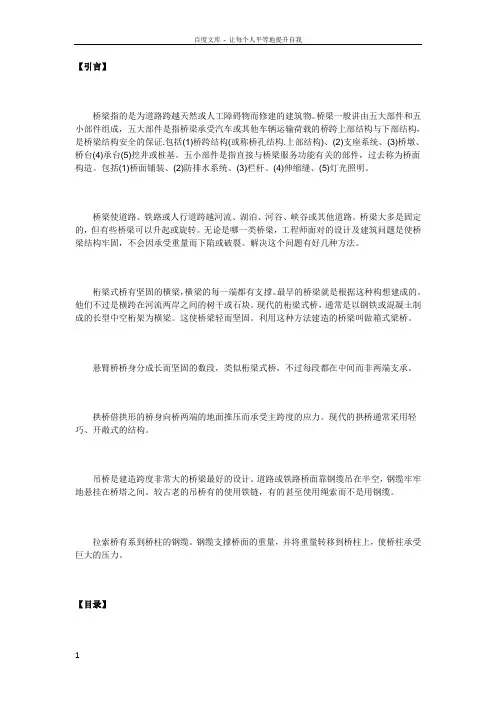 关于修建桥梁立项报告