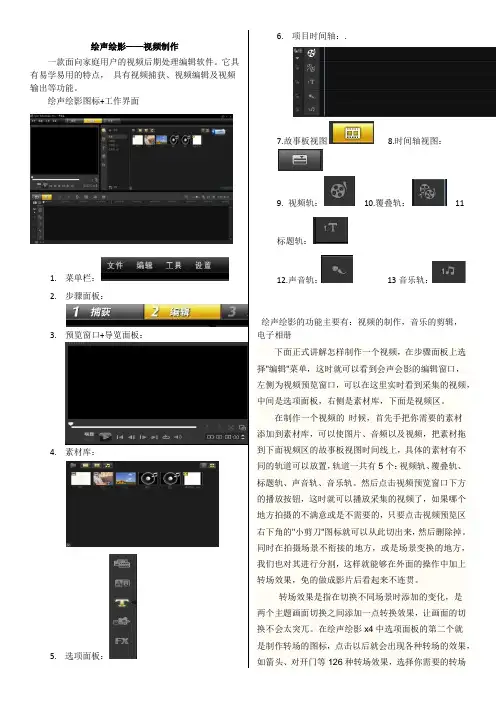 绘声绘影——视屏制作01