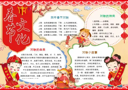 word小报手抄报：中国春节传统文化小报手抄报word模板