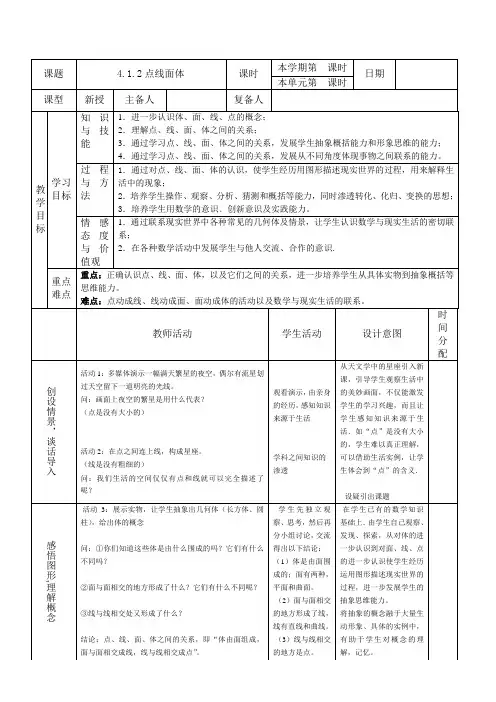 4.1.2点线面体