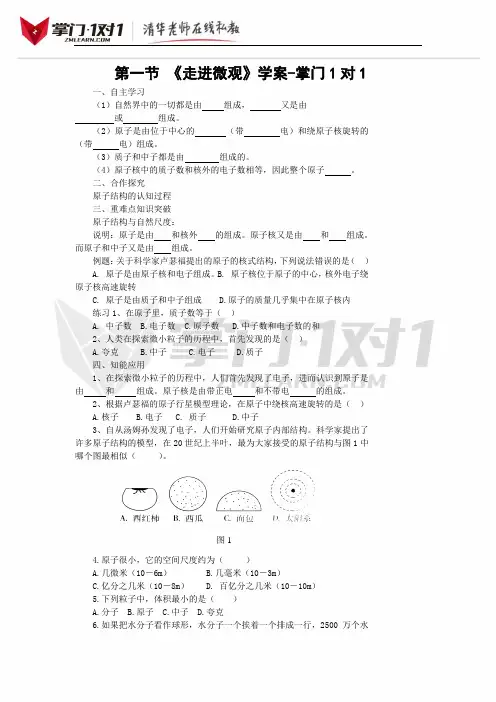 《走进微观》学案-掌门1对1