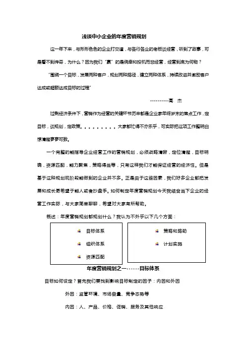 年度营销规划