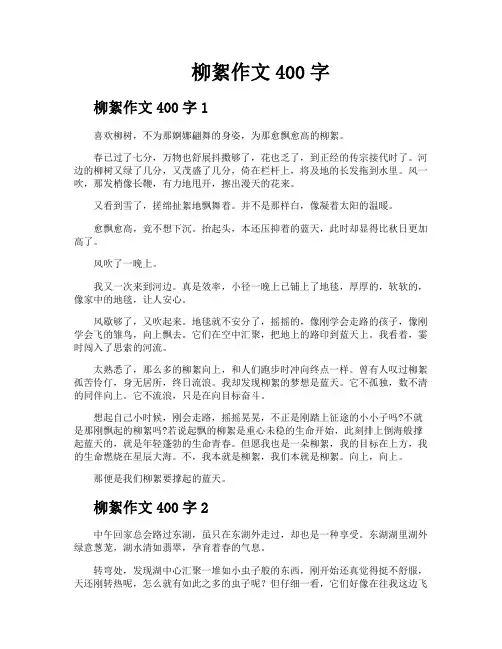 柳絮作文400字