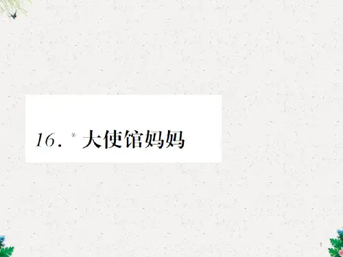 四年级语文下册课件-16.大使馆妈妈∣语文S版