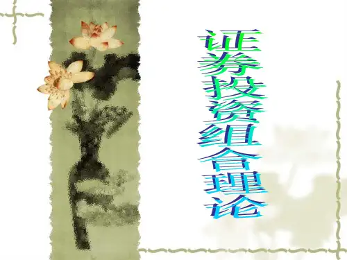 投资10-证券投资组合理论