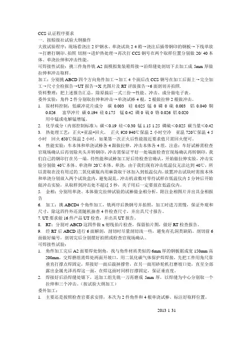 CCS认证程序要求