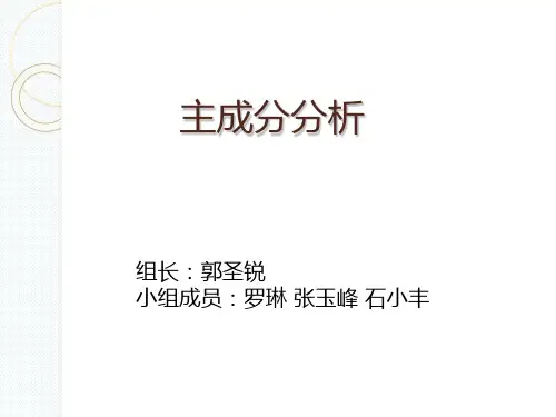 主成分分析PPT