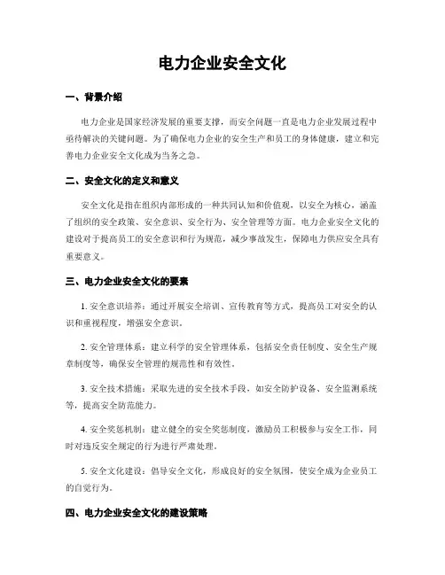 电力企业安全文化 2