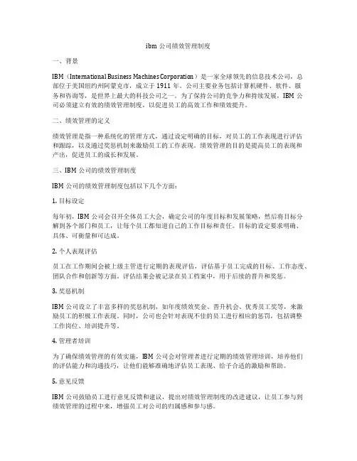 ibm公司绩效管理制度