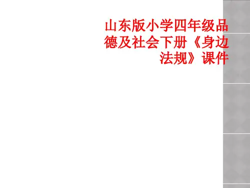 山东版小学四年级品德及社会下册《身边法规》课件