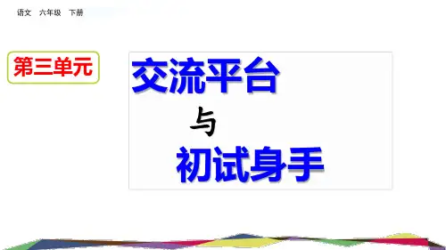 部编版六年级语文下册《交流平台初试身手》PPT