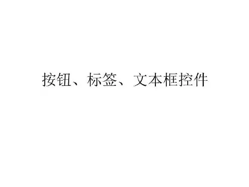 按钮、标签、文本框控件-课件·PPT