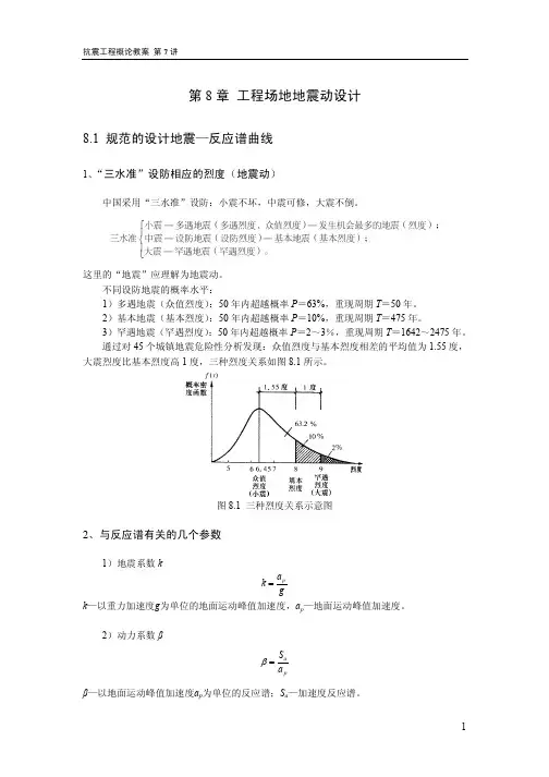 工程场地地震动设计