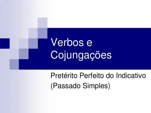 Verbos e Cojungacoes no Passado Simples