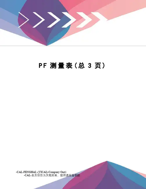 PF测量表