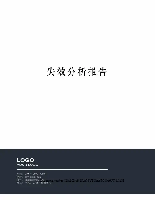 失效分析报告