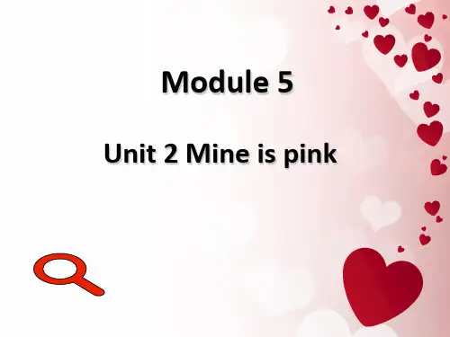 五年级下册英语课件-Module 5 Unit 2 Mine is pink 2 外研社(一起) (共21张PPT)