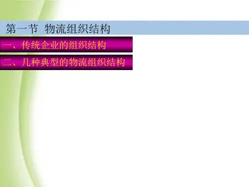 物流组织结构讲解