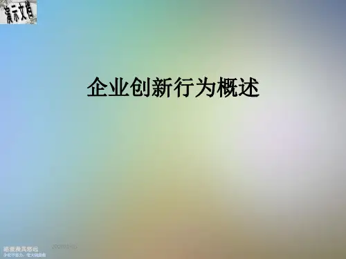 企业创新行为概述