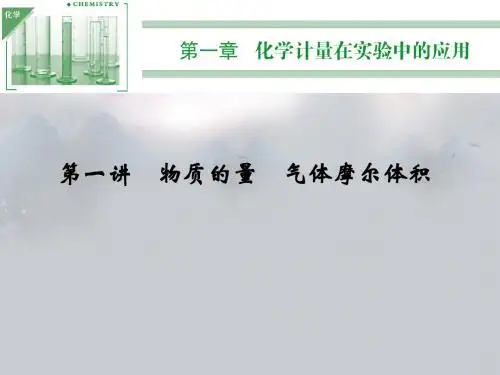 【创新设计】2014届高三化学一轮(梳理+通解+集训)第一章 化学计量在实验中的应用 第一讲 物质的量