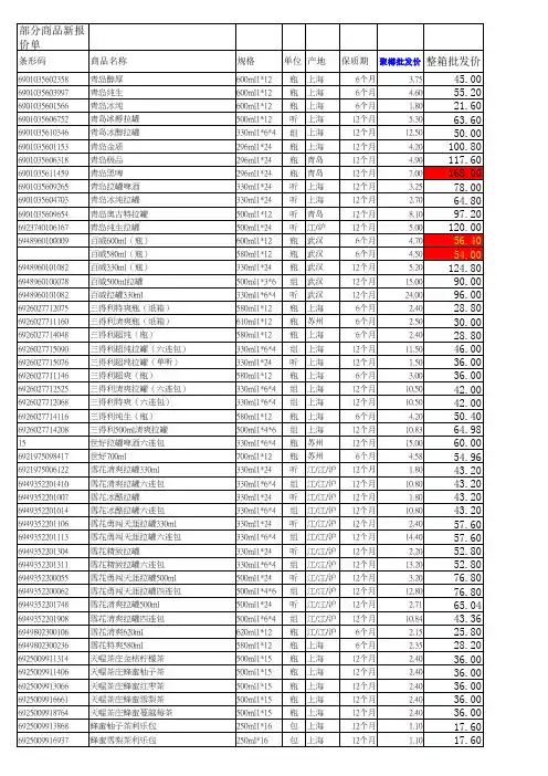 2014年超市新报价(1)(2)