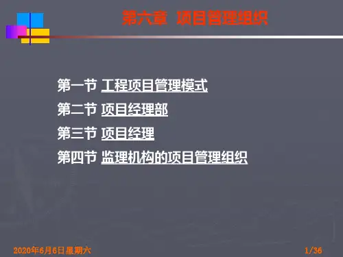 06第六章 项目管理组织