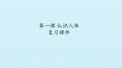 五年级下-第一课 认识人体 复习课件 北京课改版(30页)