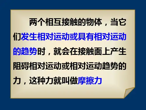 优秀课件人教版高一物理必修一教学课件《3.3 摩擦力》 精