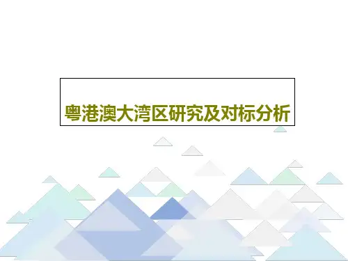 粤港澳大湾区研究及对标分析30页PPT
