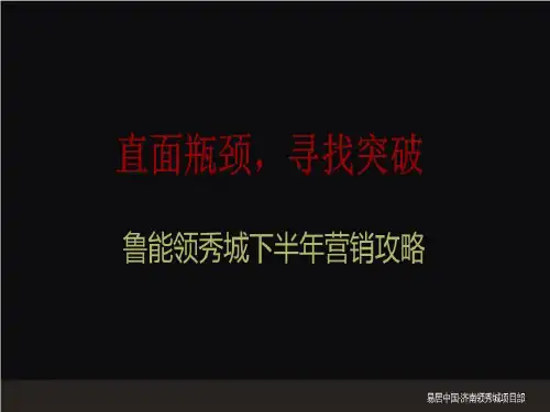 易居济南鲁能领秀城营销攻略