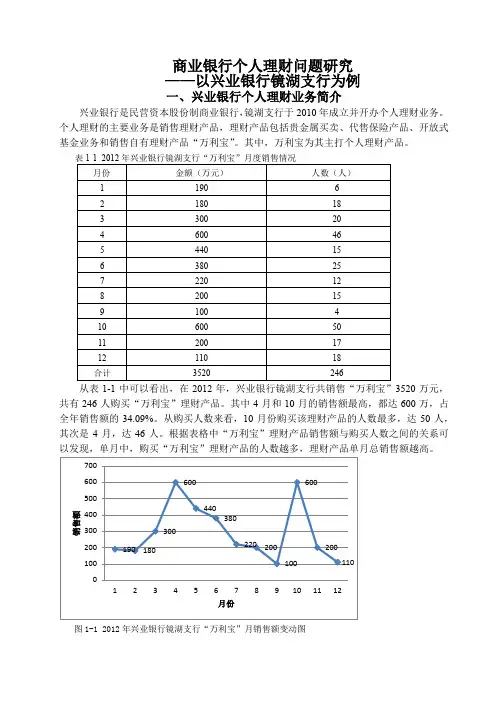 商业银行个人理财问题研究