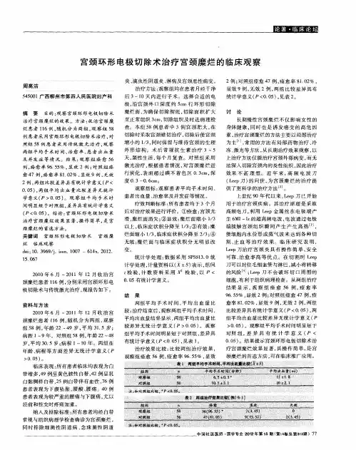 宫颈环形电极切除术治疗宫颈糜烂的临床观察