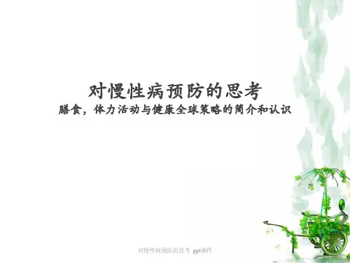 对慢性病预防的思考 ppt课件