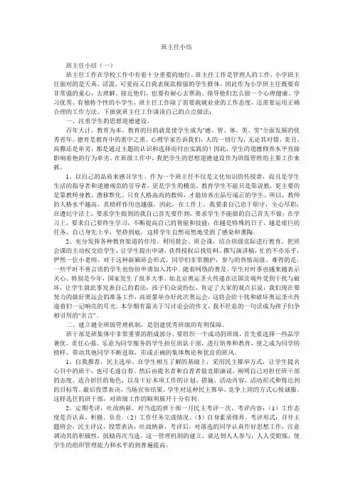 班主任小结