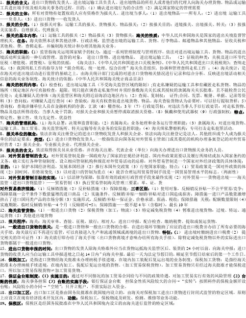 海关实物重点