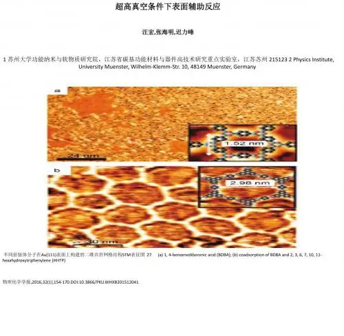 超高真空条件下表面辅助反应