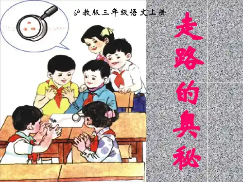 沪教版三年级语文上册《走路的奥秘》课件