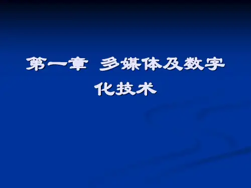 第一章 多媒体及数字化技术