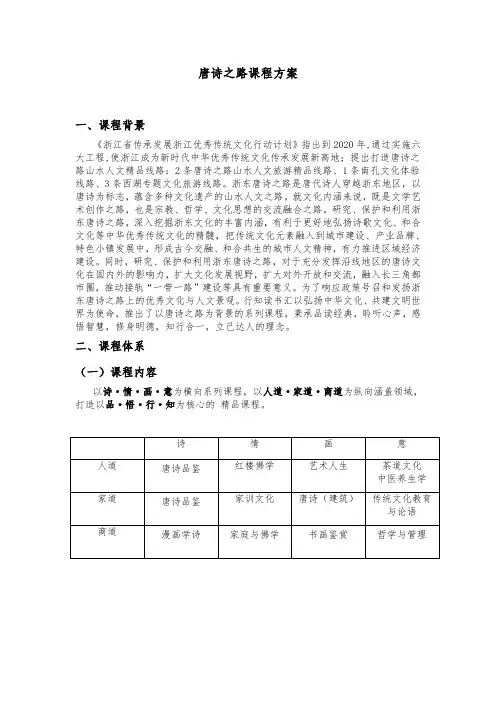 唐诗之路课程方案(2)(2)