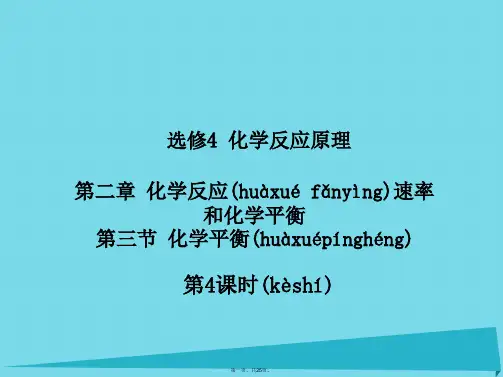 江西省鹰潭市第一中学高中化学第二章第三节化学平衡(第4课时)课件新人教版选修4