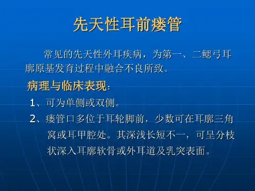 医学课件先天性耳前瘘管共27页